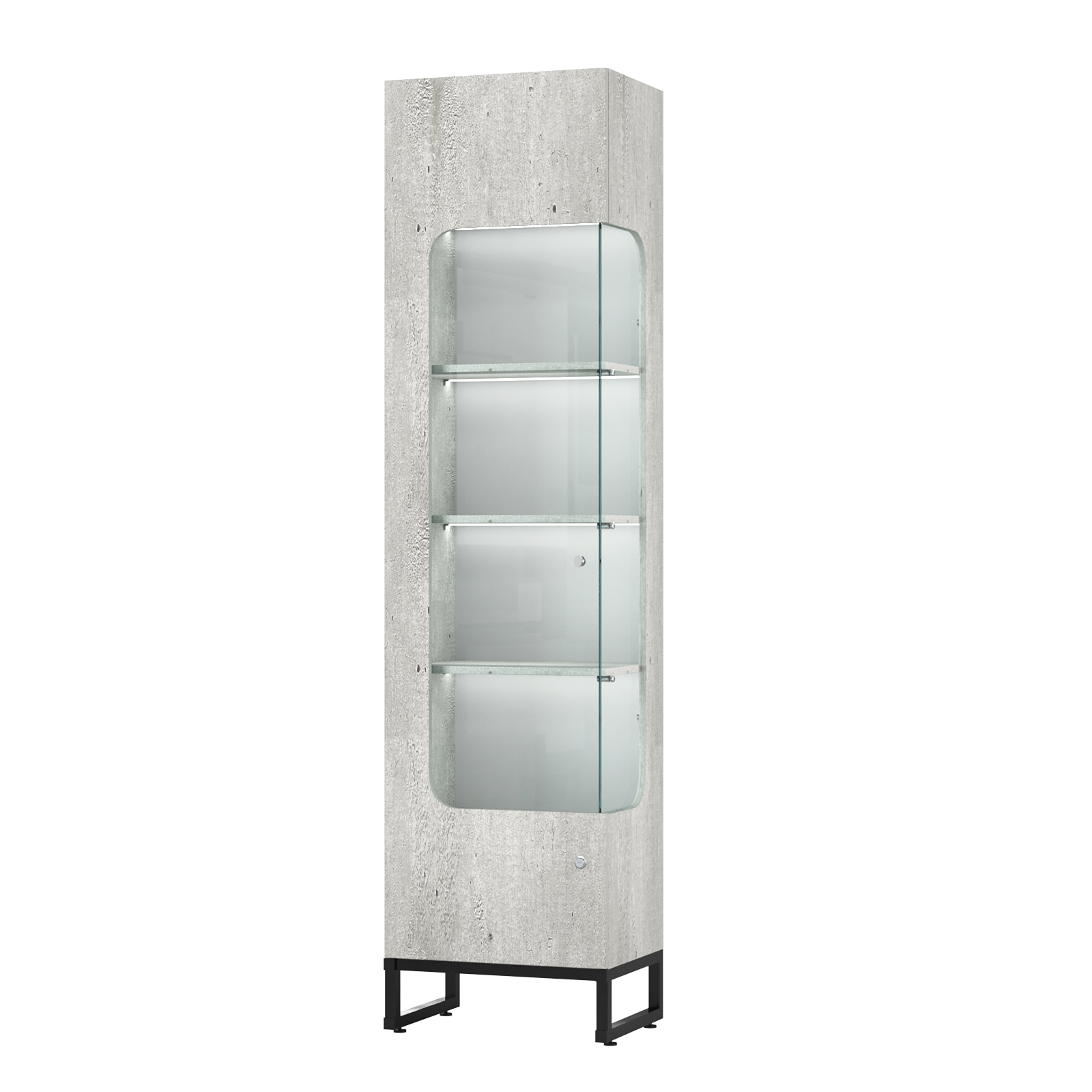 Витрина Монти №3-П правая Метрополитан Грей