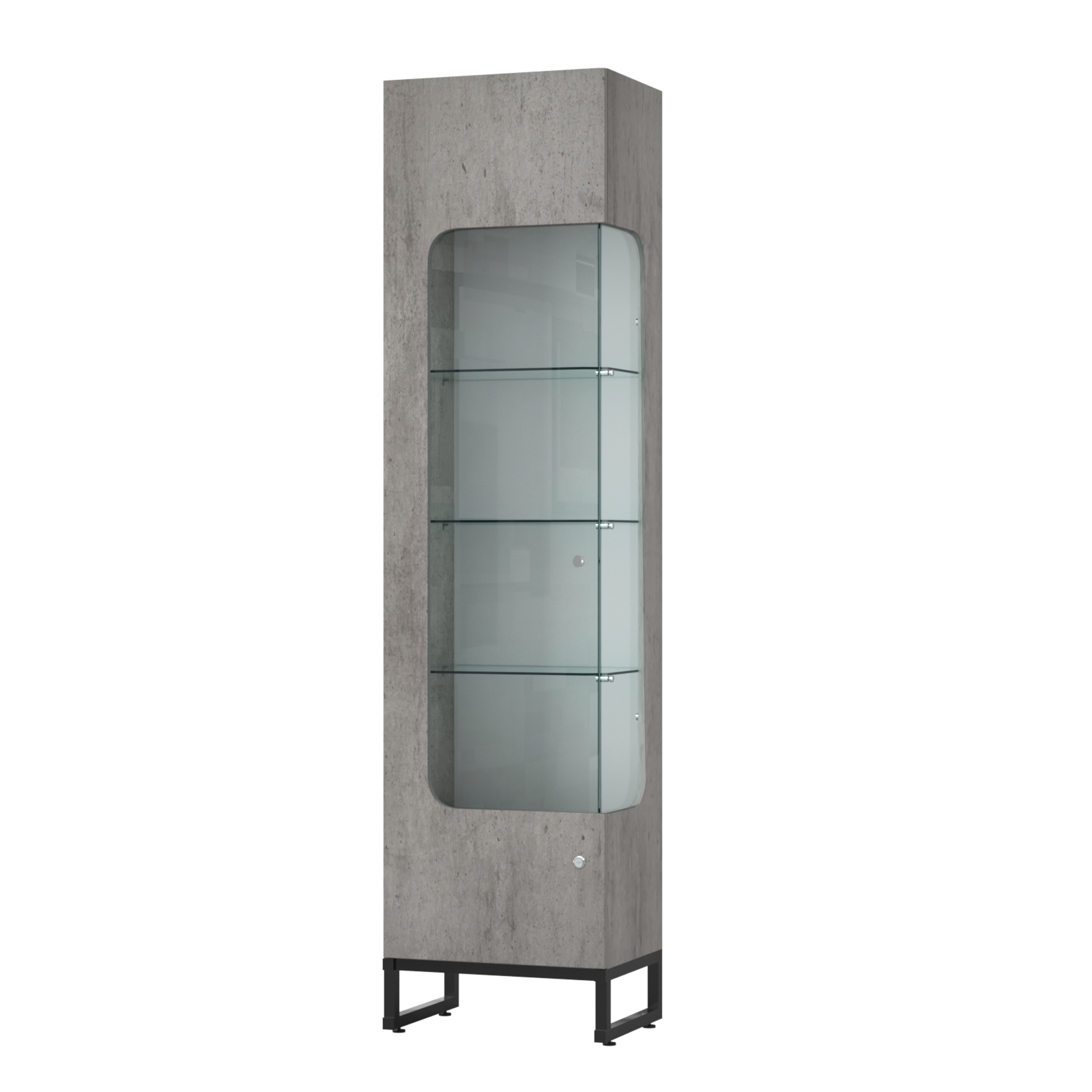 Витрина Монти №3-С правая Бетон Чикаго светло-серый F186 ST9