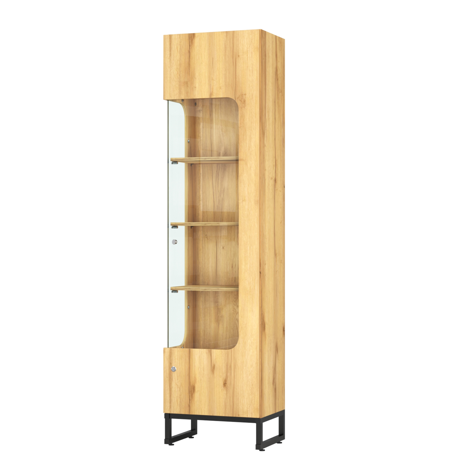 Витрина Монти №4 левая Дуб Золотистый