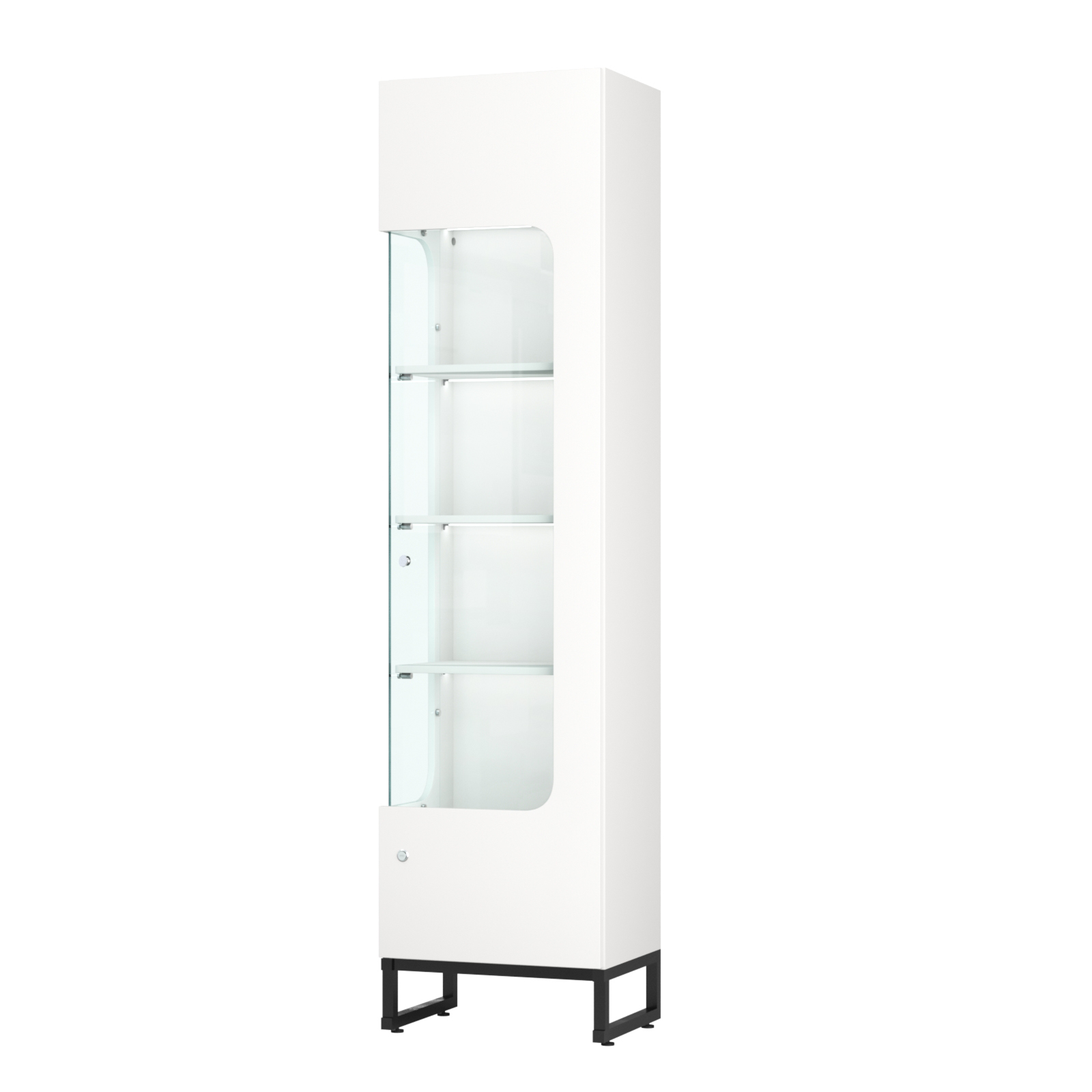 Витрина Монти №4-П левая Белый