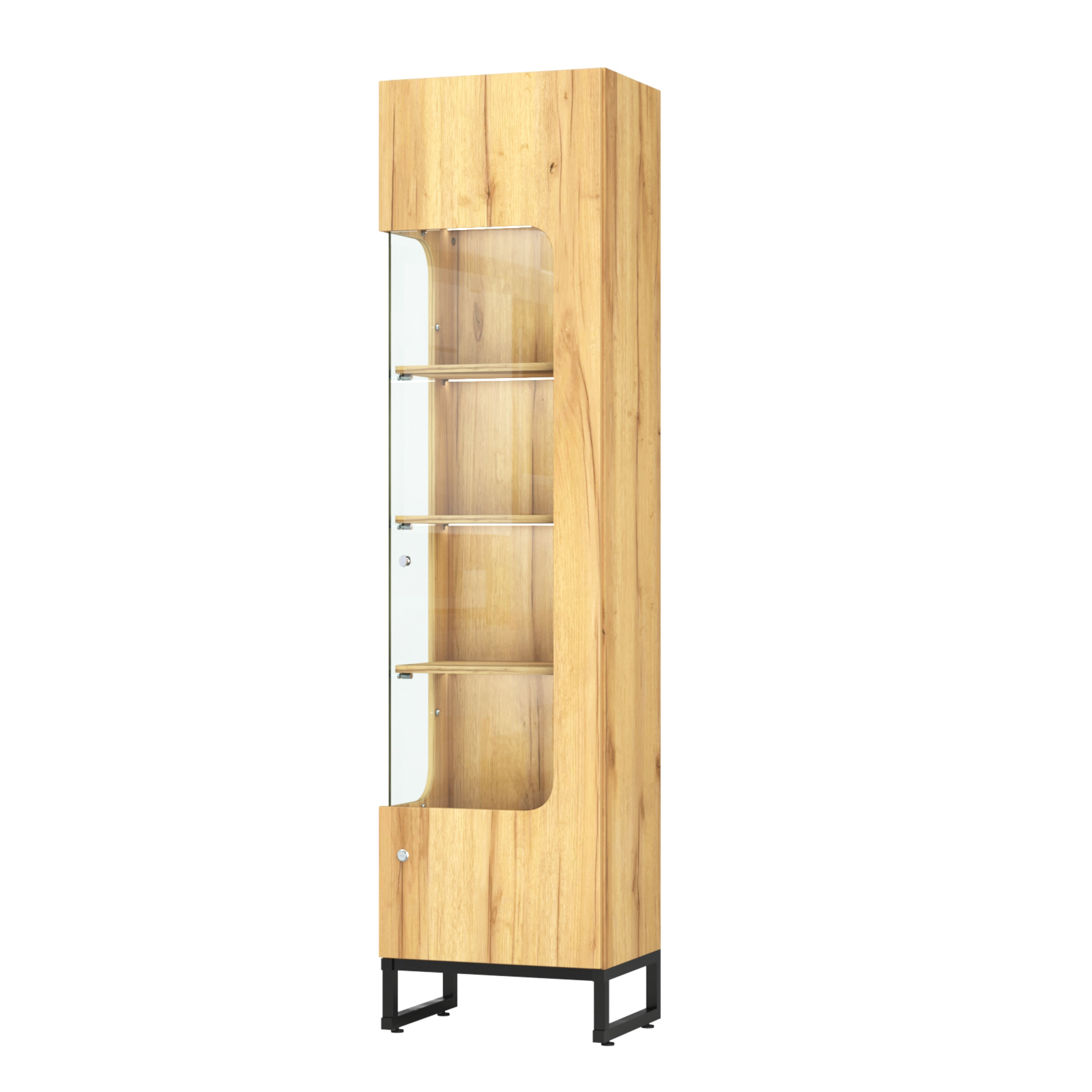 Витрина Монти №4-П левая Дуб Золотистый