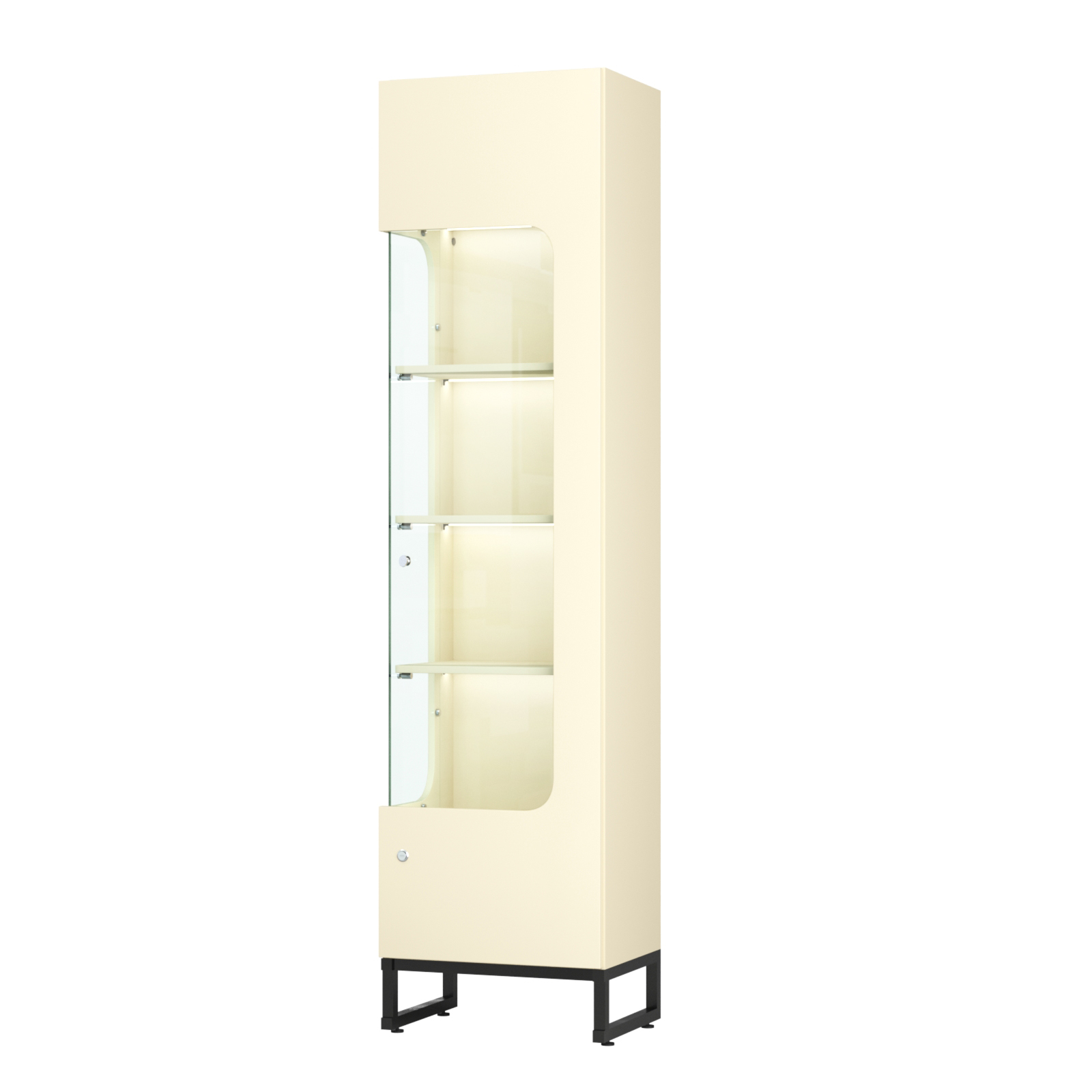 Витрина Монти №4-П левая Крем Вайс