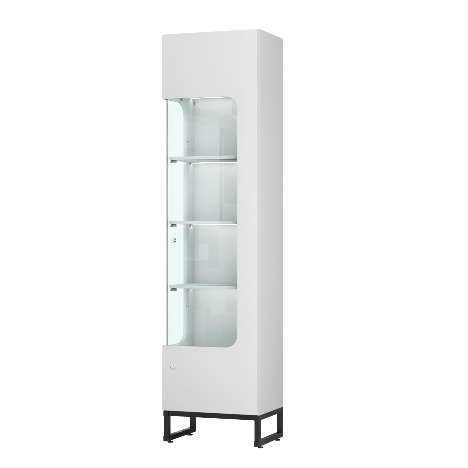 Витрина Монти №4-П левая Серый