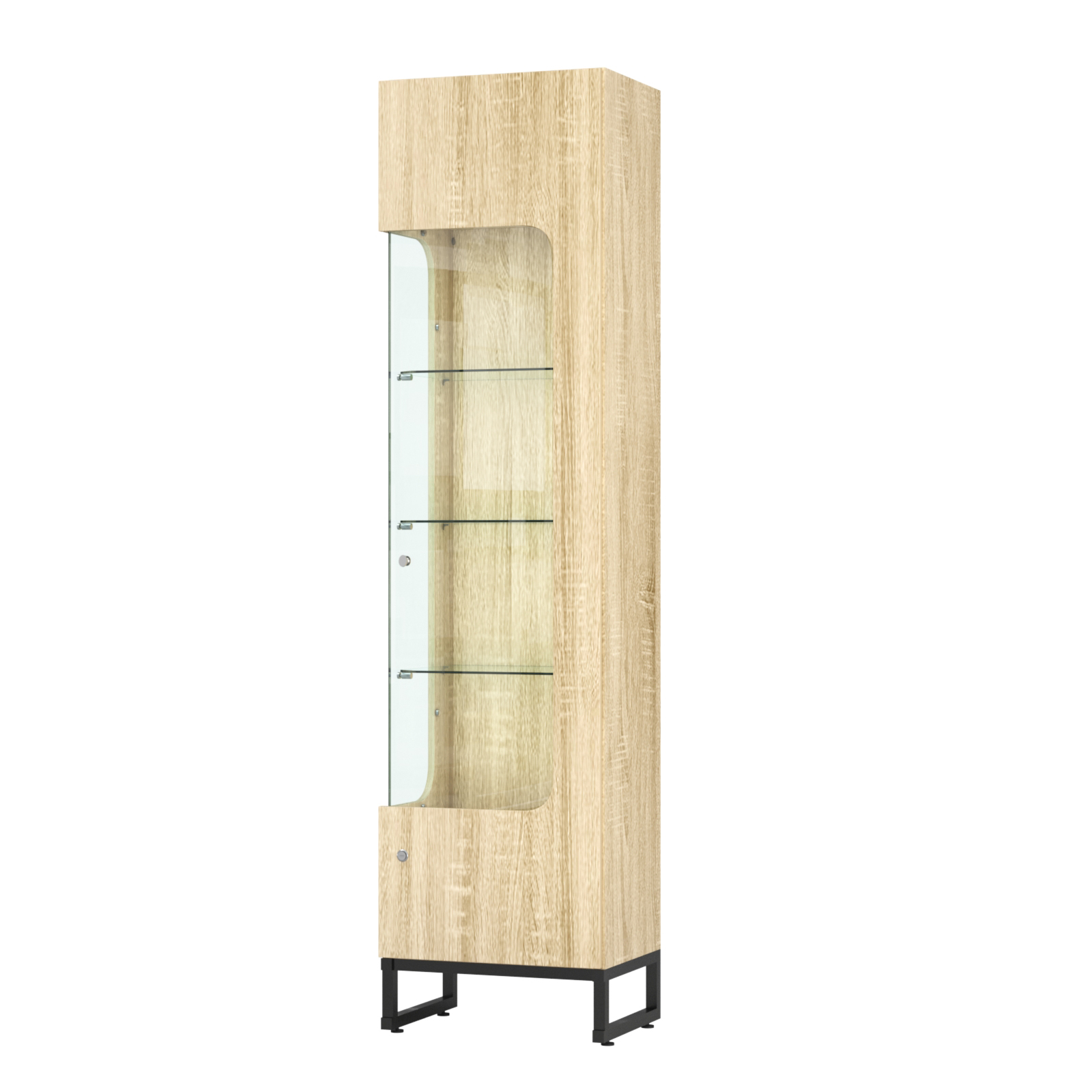 Витрина Монти №4-С левая Дуб Сонома