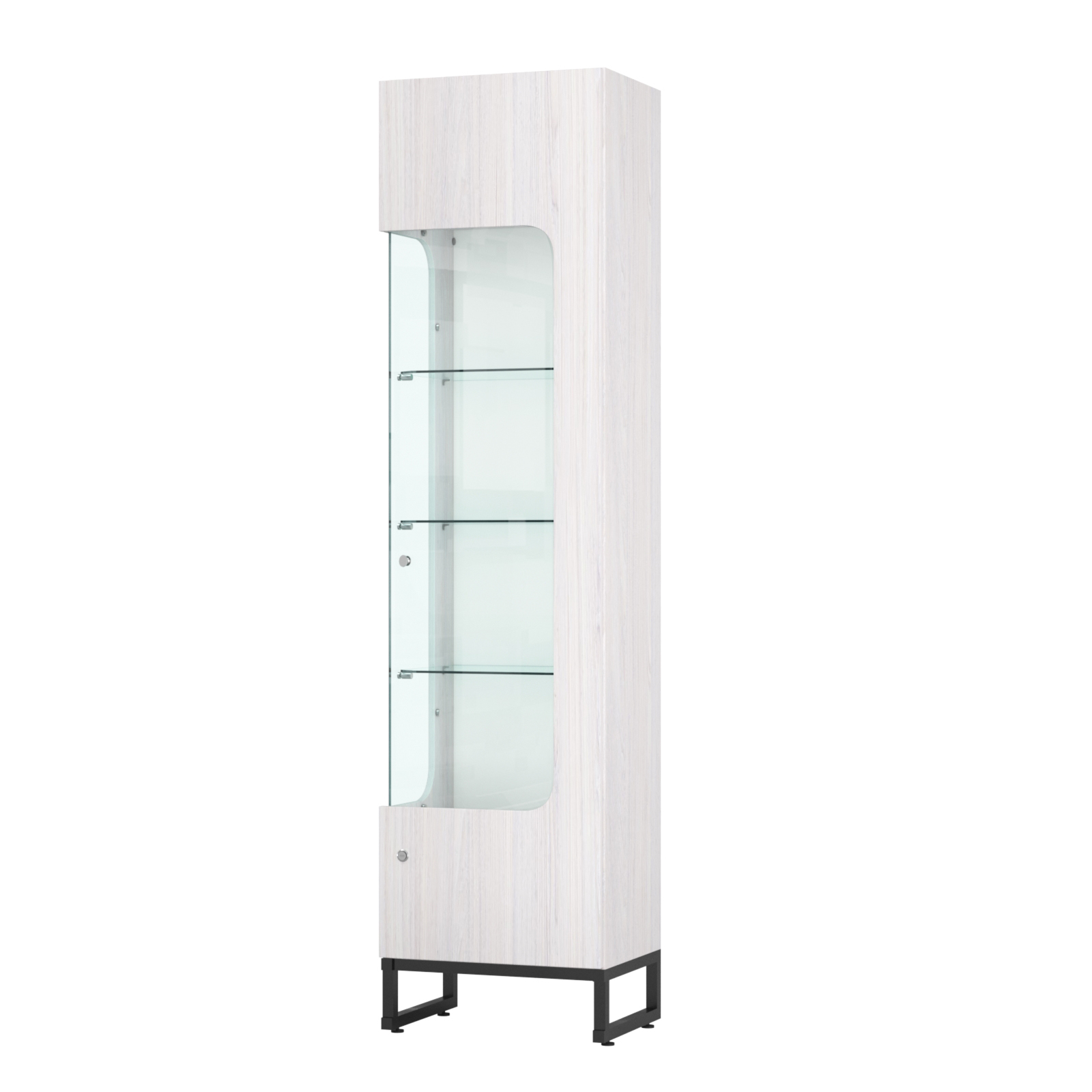 Витрина Монти №4-С левая Ясень Анкор светлый