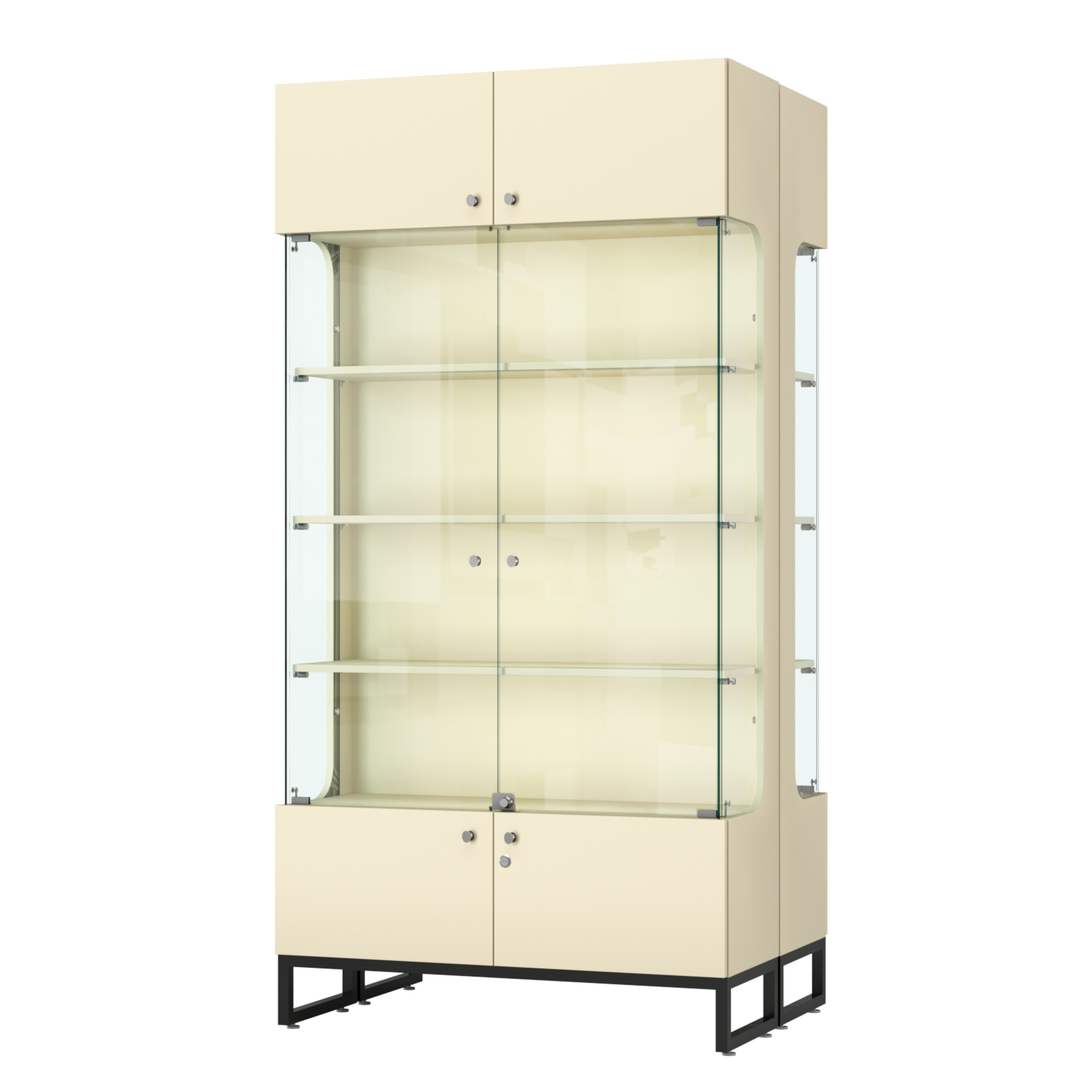 Витрина Монти №5 двусторонняя Крем Вайс