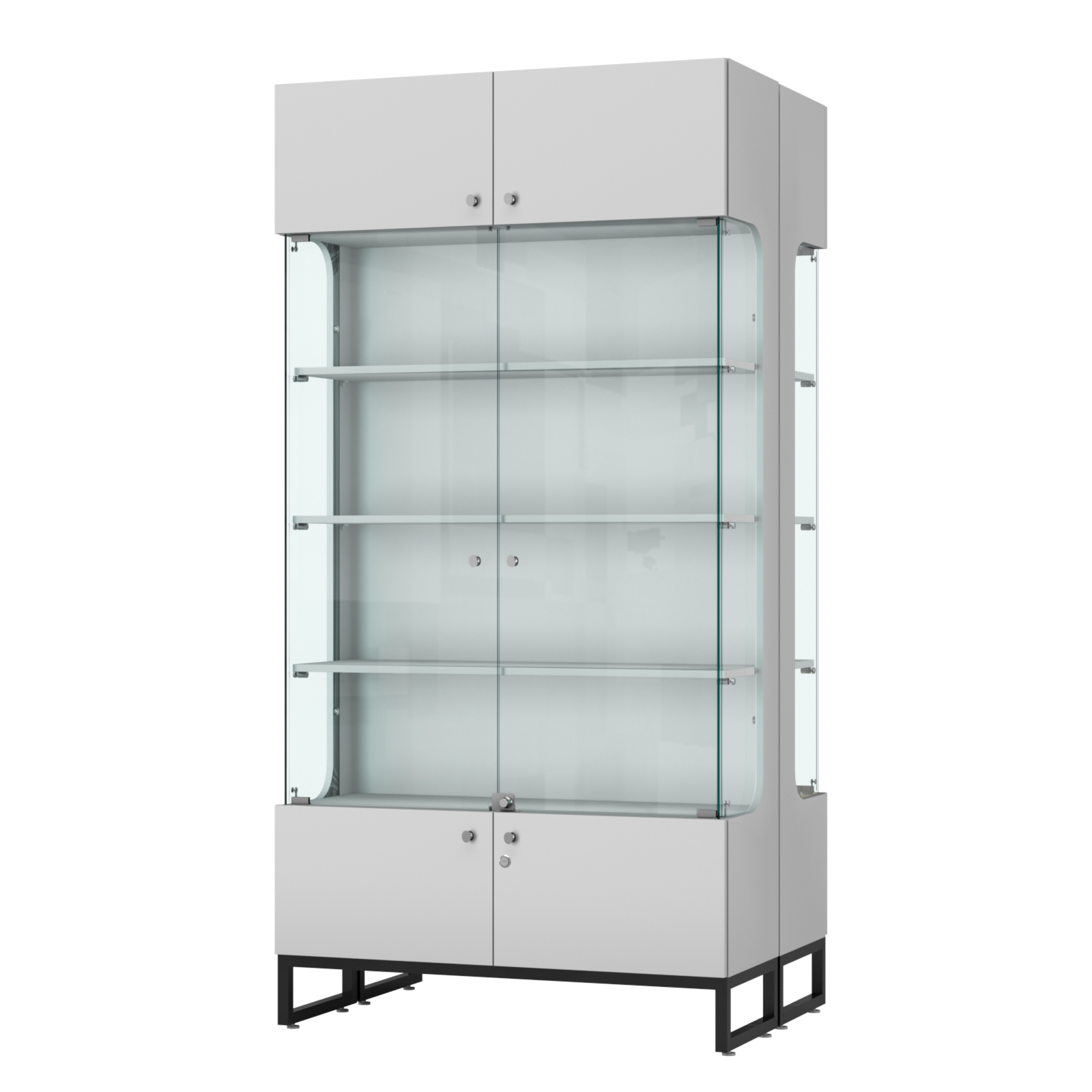 Витрина Монти №5 двусторонняя Серый