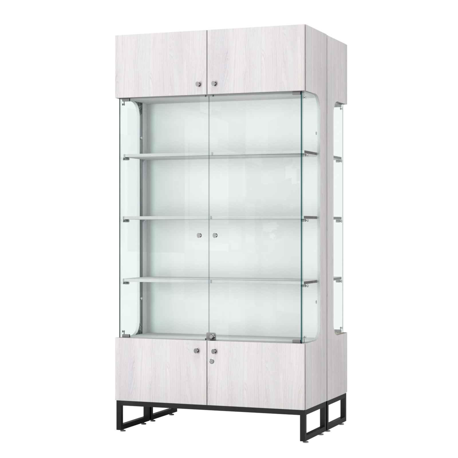 Витрина Монти №5 двусторонняя Ясень Анкор светлый