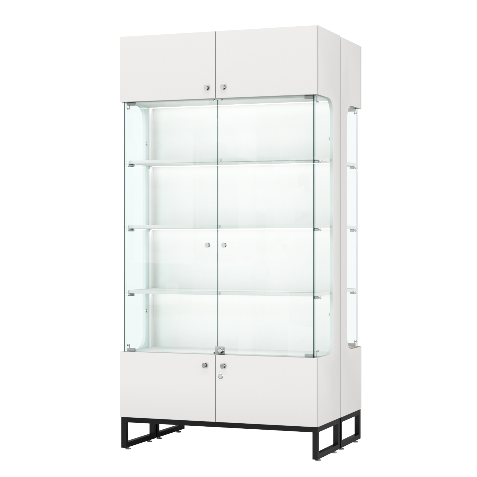 Витрина Монти №5-П двусторонняя Белый