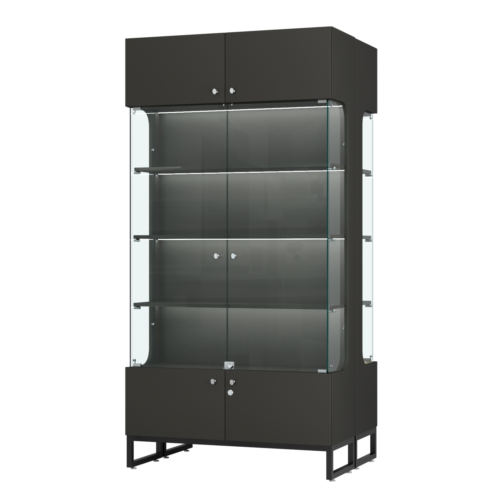 Витрина Монти №5-П двусторонняя Черный