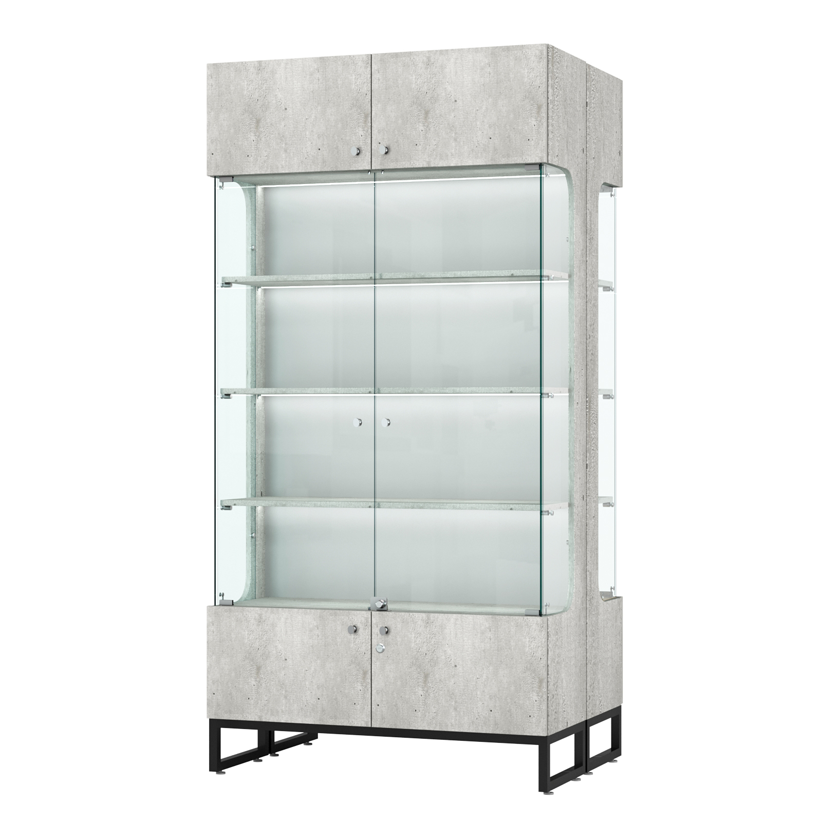 Витрина Монти №5-П двусторонняя Метрополитан Грей