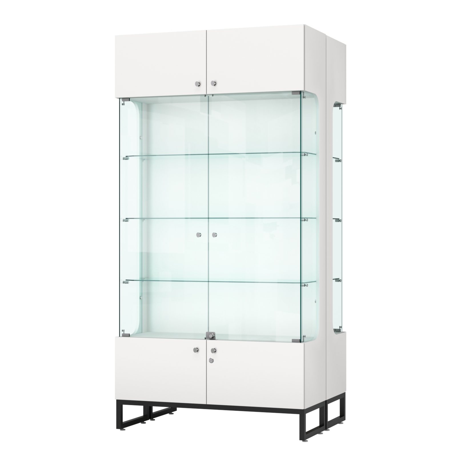 Витрина Монти №5-С двусторонняя Белый