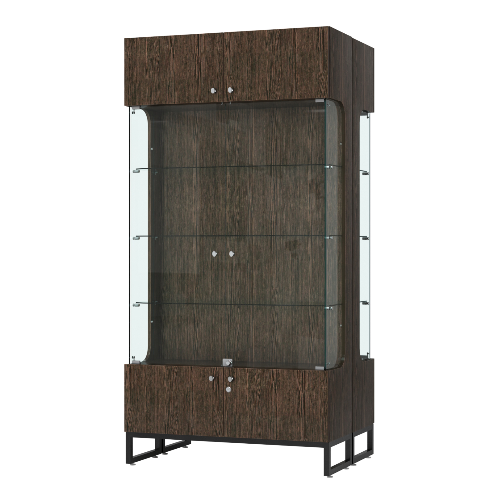 Витрина Монти №5-С двусторонняя Дуб Венге