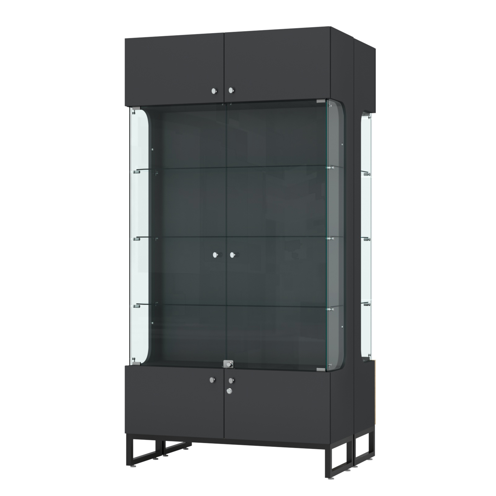 Витрина Монти №5-С двусторонняя Черный