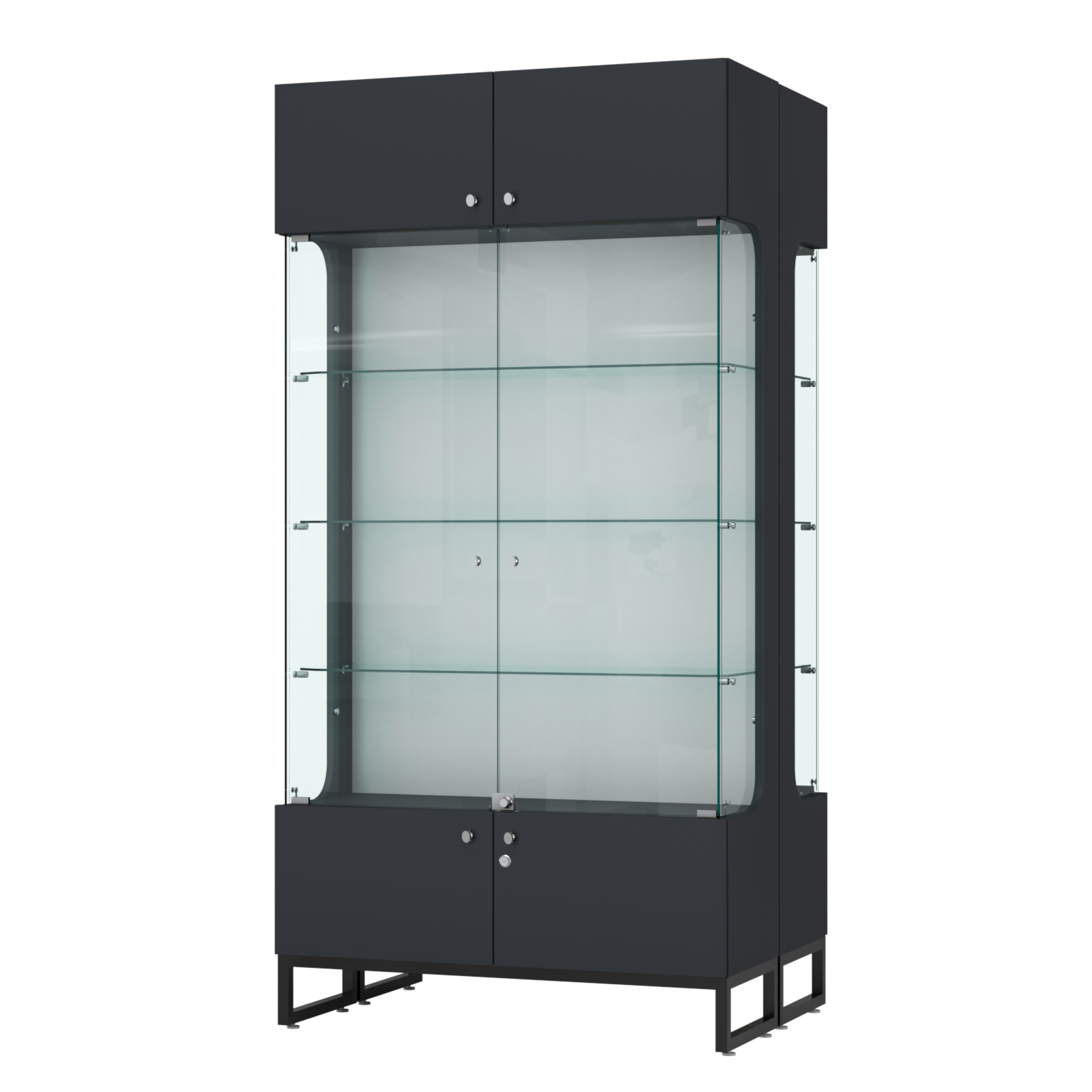 Витрина Монти №5-С двусторонняя Антрацит