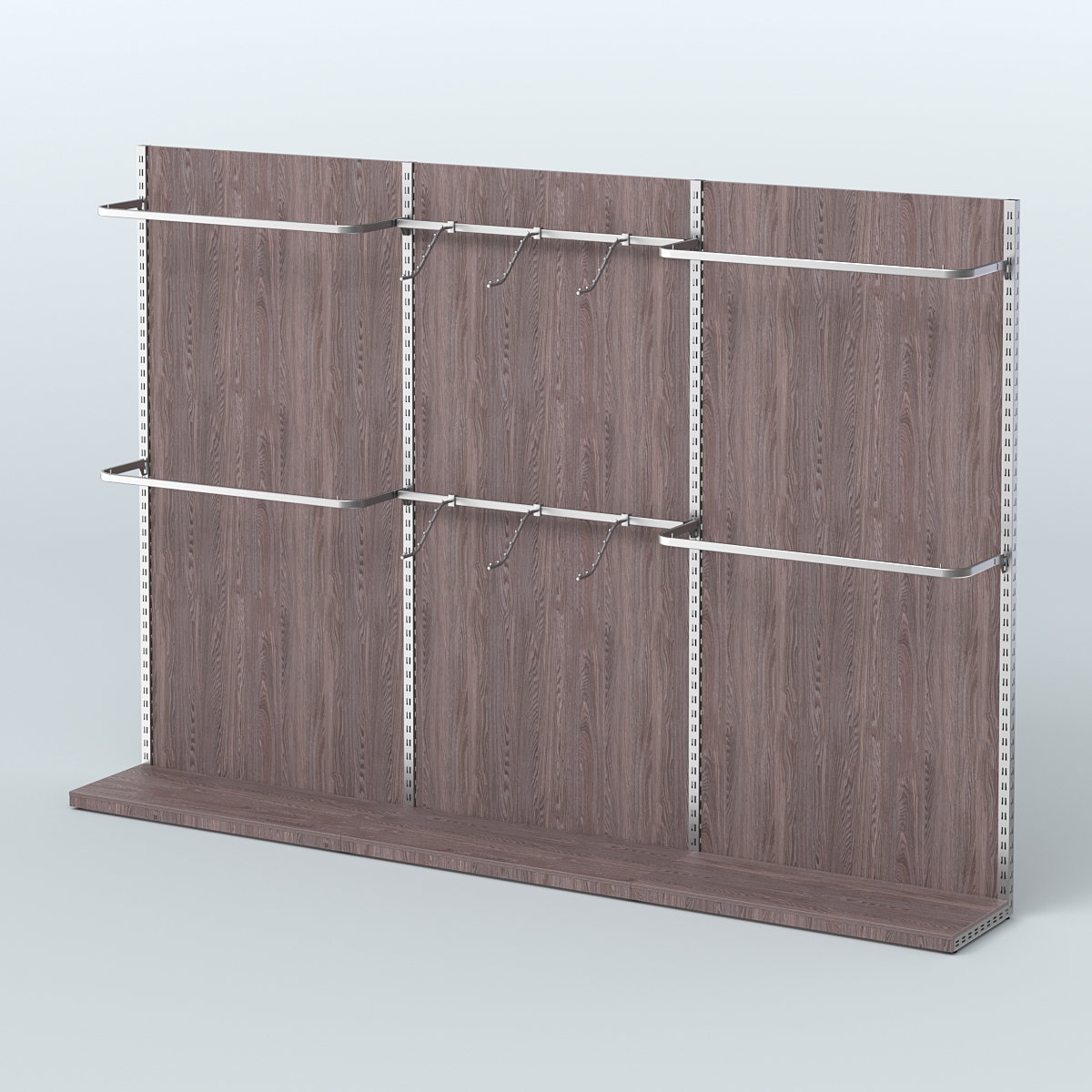 Система ЭЛЕГАНТ №1 пристенная с ДСП (3600 мм) Ясень Анкор темный