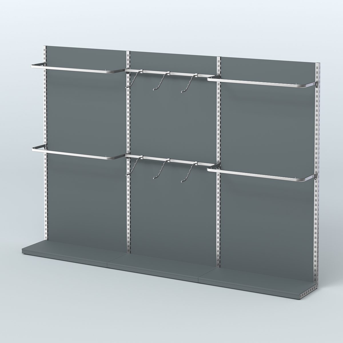 Система ЭЛЕГАНТ №1 пристенная с ДСП (3600 мм) Темно-Серый