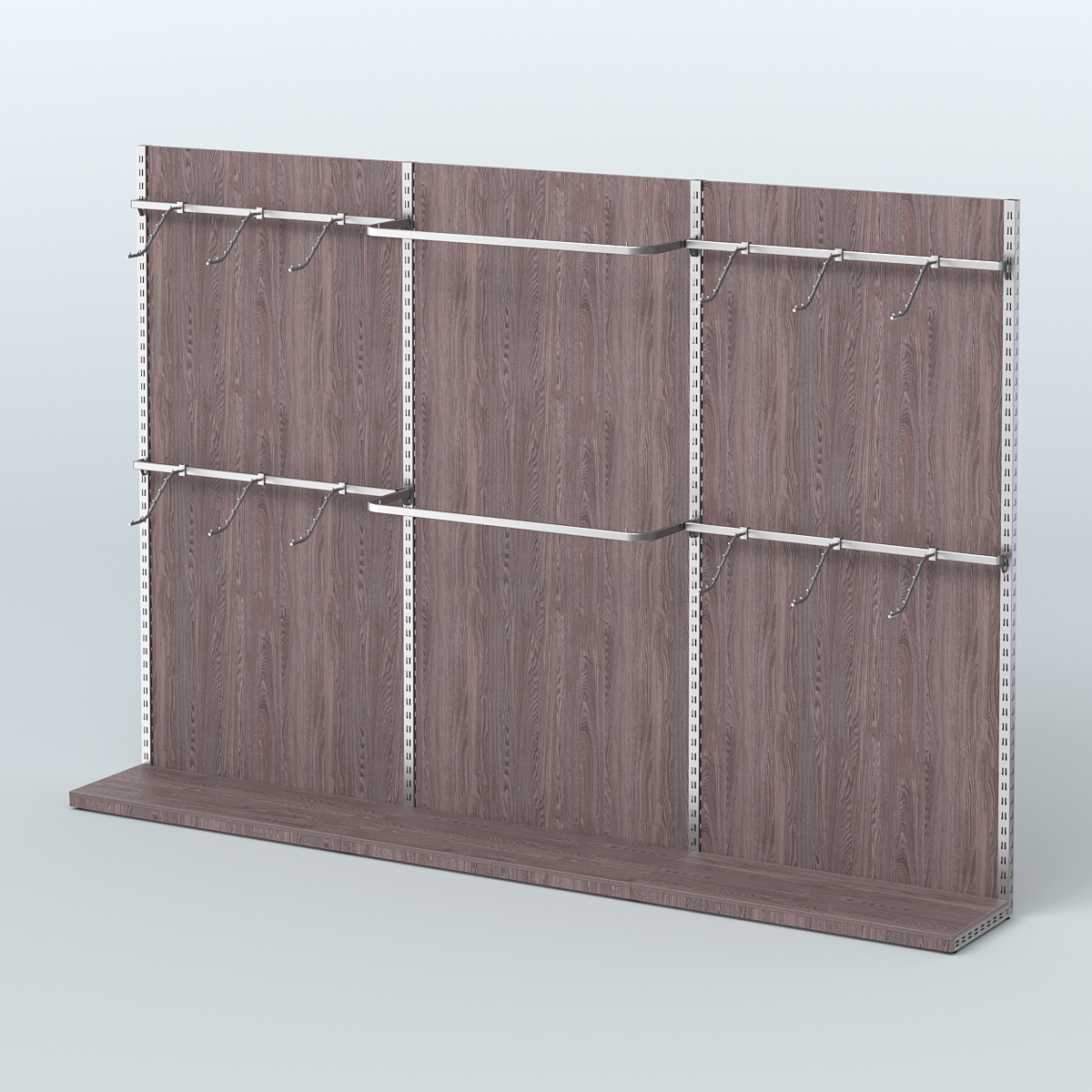 Система ЭЛЕГАНТ №2 пристенная с ДСП (3600 мм) Ясень Анкор темный