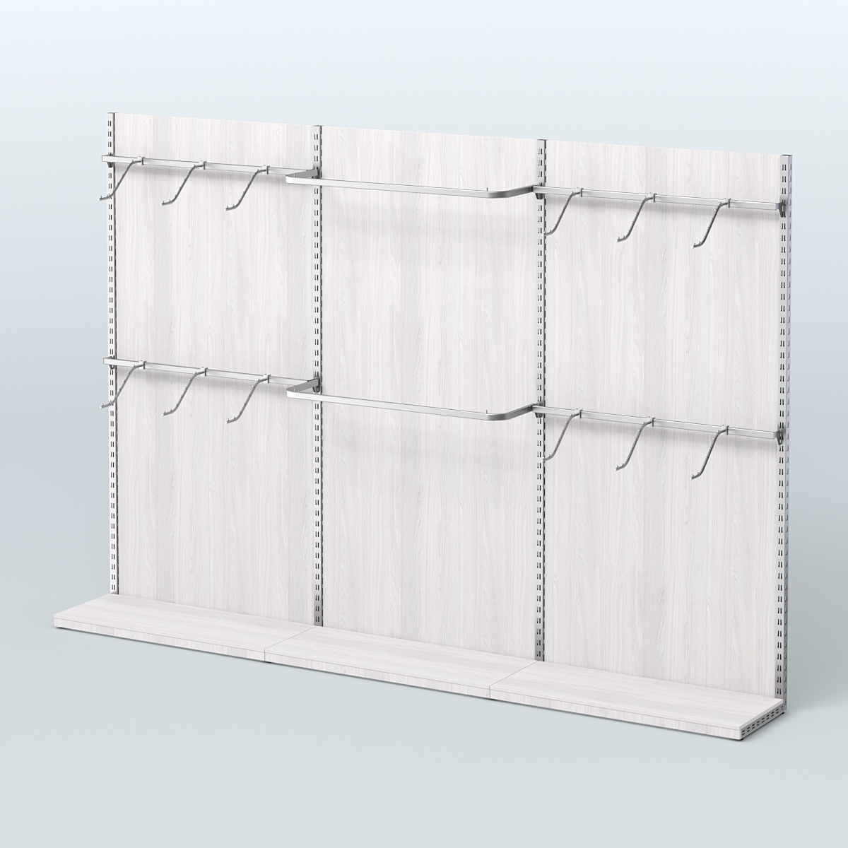 Система ЭЛЕГАНТ №2 пристенная с ДСП (3600 мм) Ясень Анкор светлый