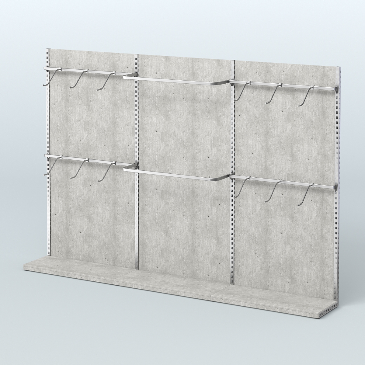 Система ЭЛЕГАНТ №2 пристенная с ДСП (3600 мм) Метрополитан Грей