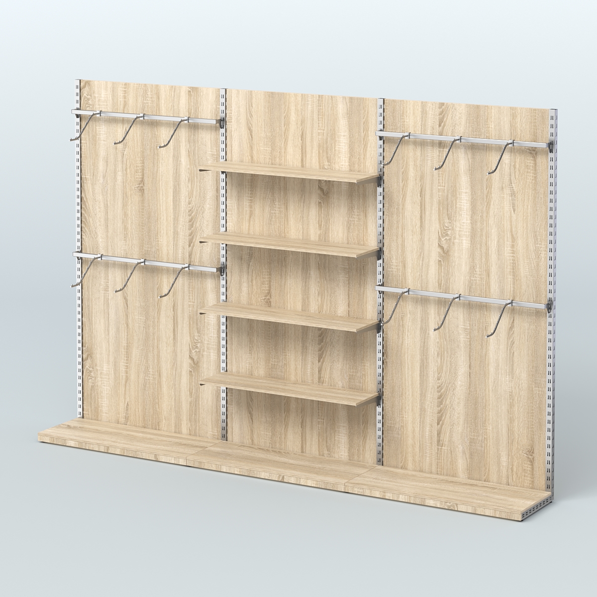 Система ЭЛЕГАНТ №3 пристенная с ДСП (3600 мм) Дуб сонома