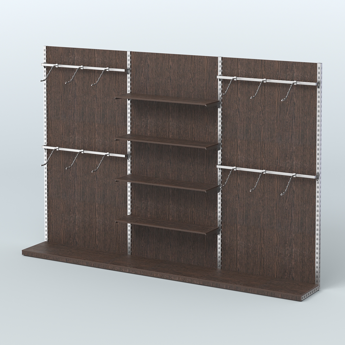 Система ЭЛЕГАНТ №3 пристенная с ДСП (3600 мм) Дуб Венге