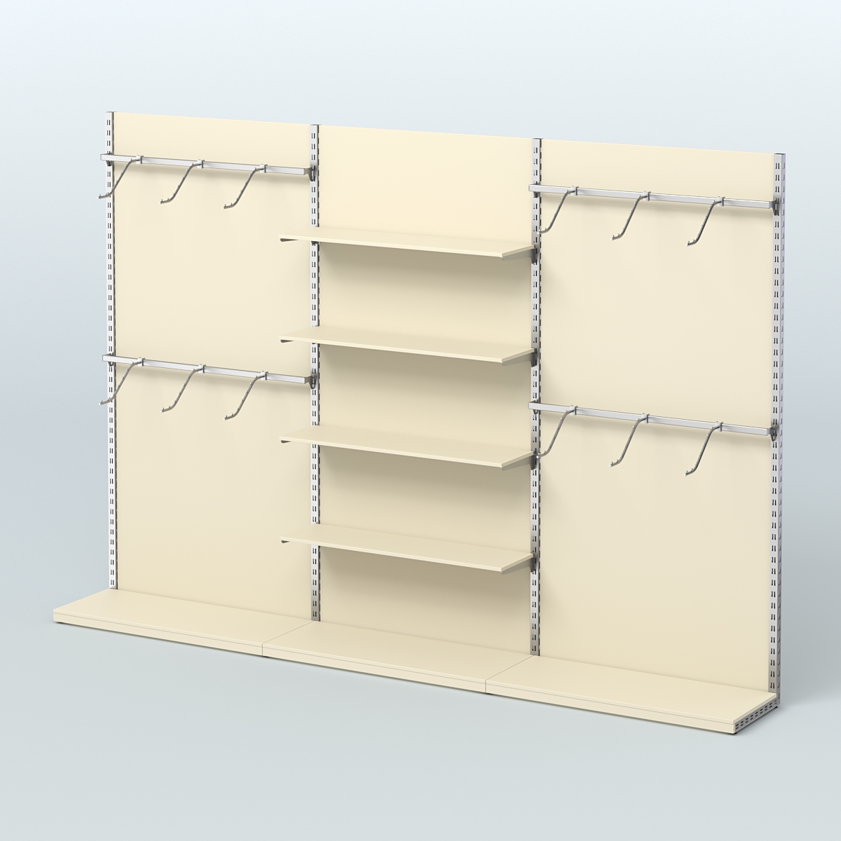 Система ЭЛЕГАНТ №3 пристенная с ДСП (3600 мм) Крем Вайс