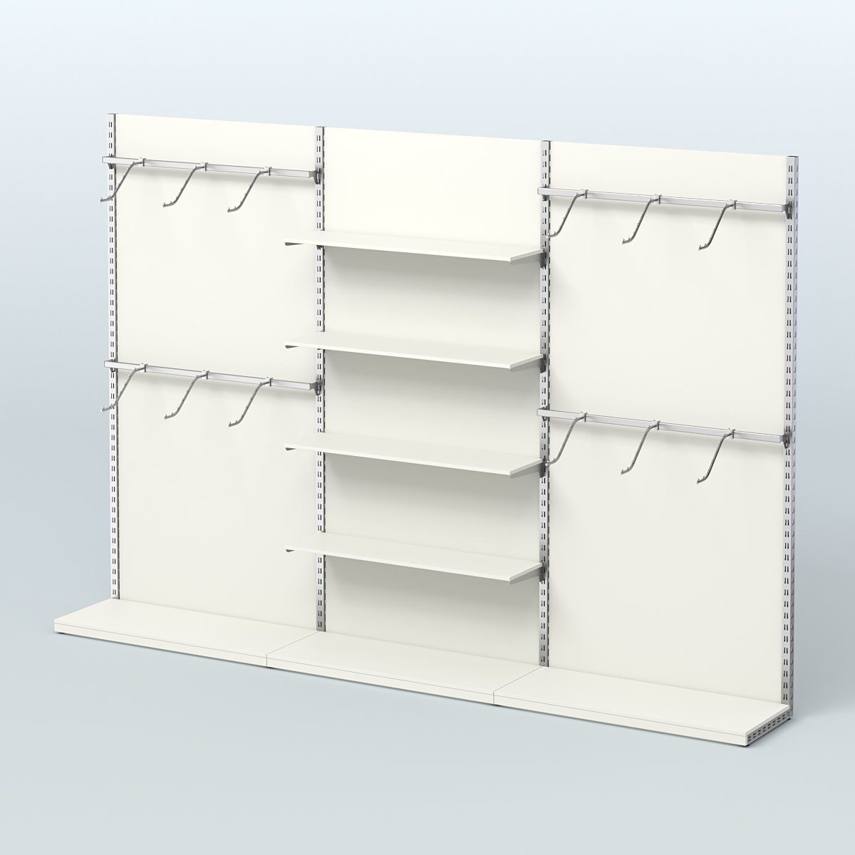 Система ЭЛЕГАНТ №3 пристенная с ДСП (3600 мм) Белый