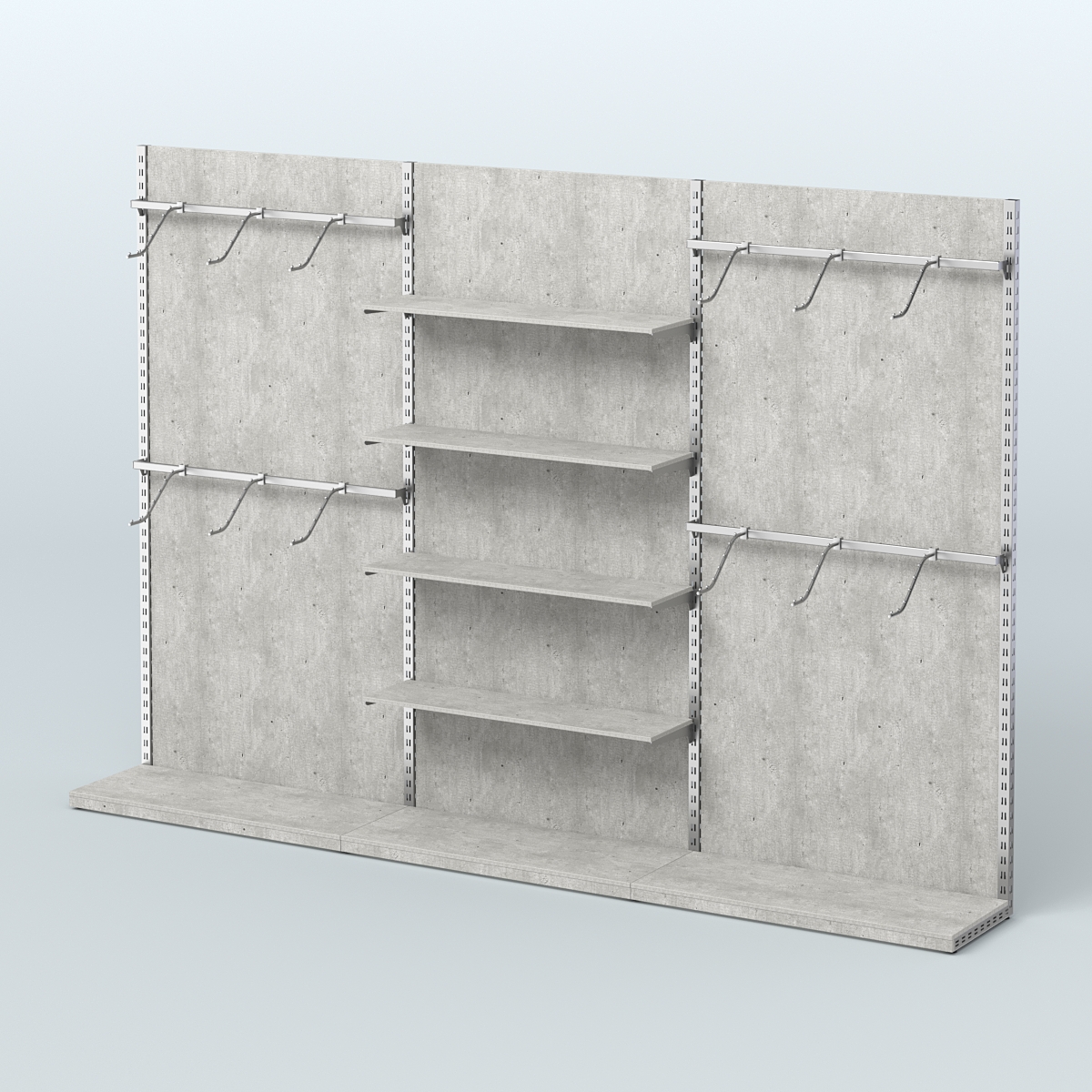 Система ЭЛЕГАНТ №3 пристенная с ДСП (3600 мм) Метрополитан Грей