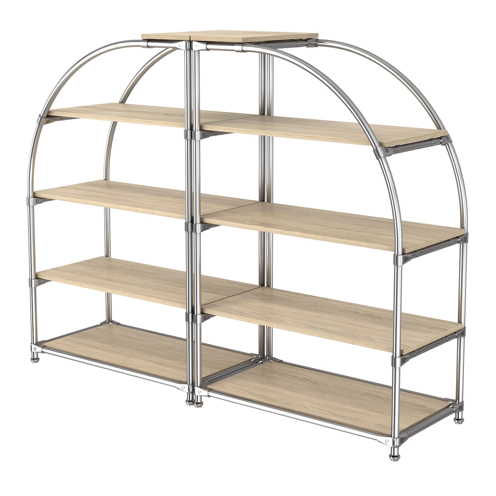 Комбинация стендов TD-06 №1-4 (с полками ДСП 16мм) Дуб Сонома