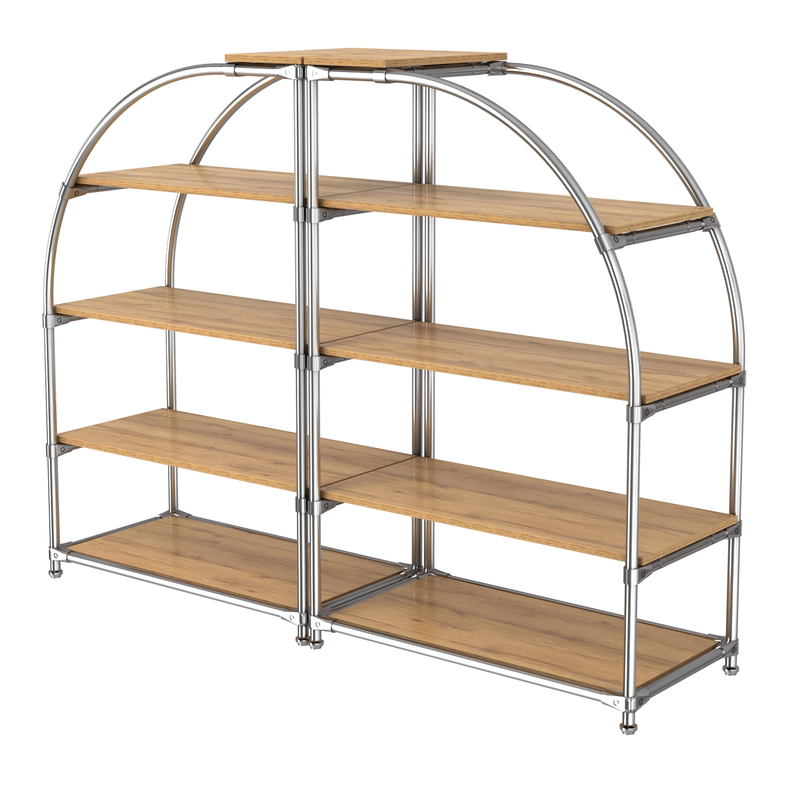 Комбинация стендов TD-06 №1-4 (с полками ДСП 16мм) Дуб Золотистый