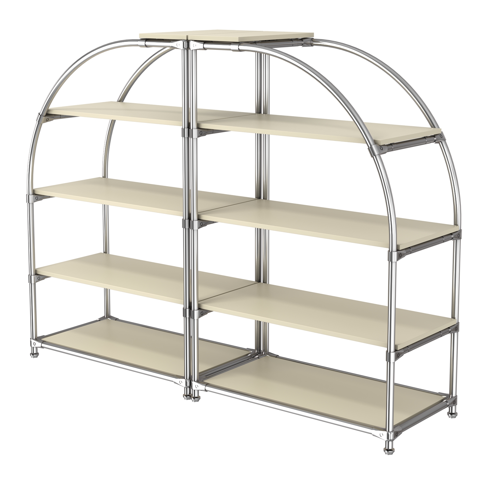 Комбинация стендов TD-06 №1-4 (с полками ДСП 16мм) Крем Вайс