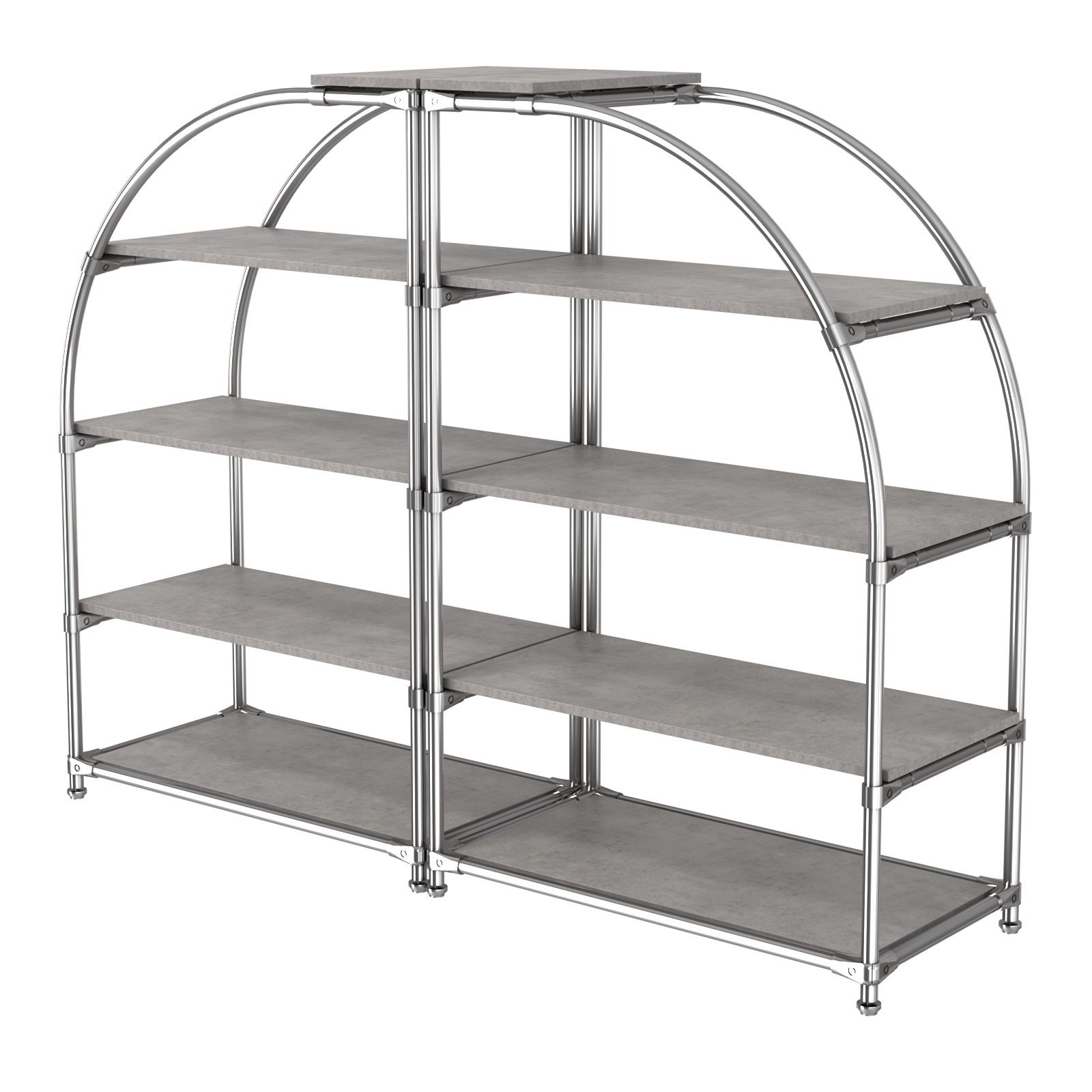 Комбинация стендов TD-06 №1-4 (с полками ДСП 16мм) Бетон Чикаго светло-серый F186 ST9