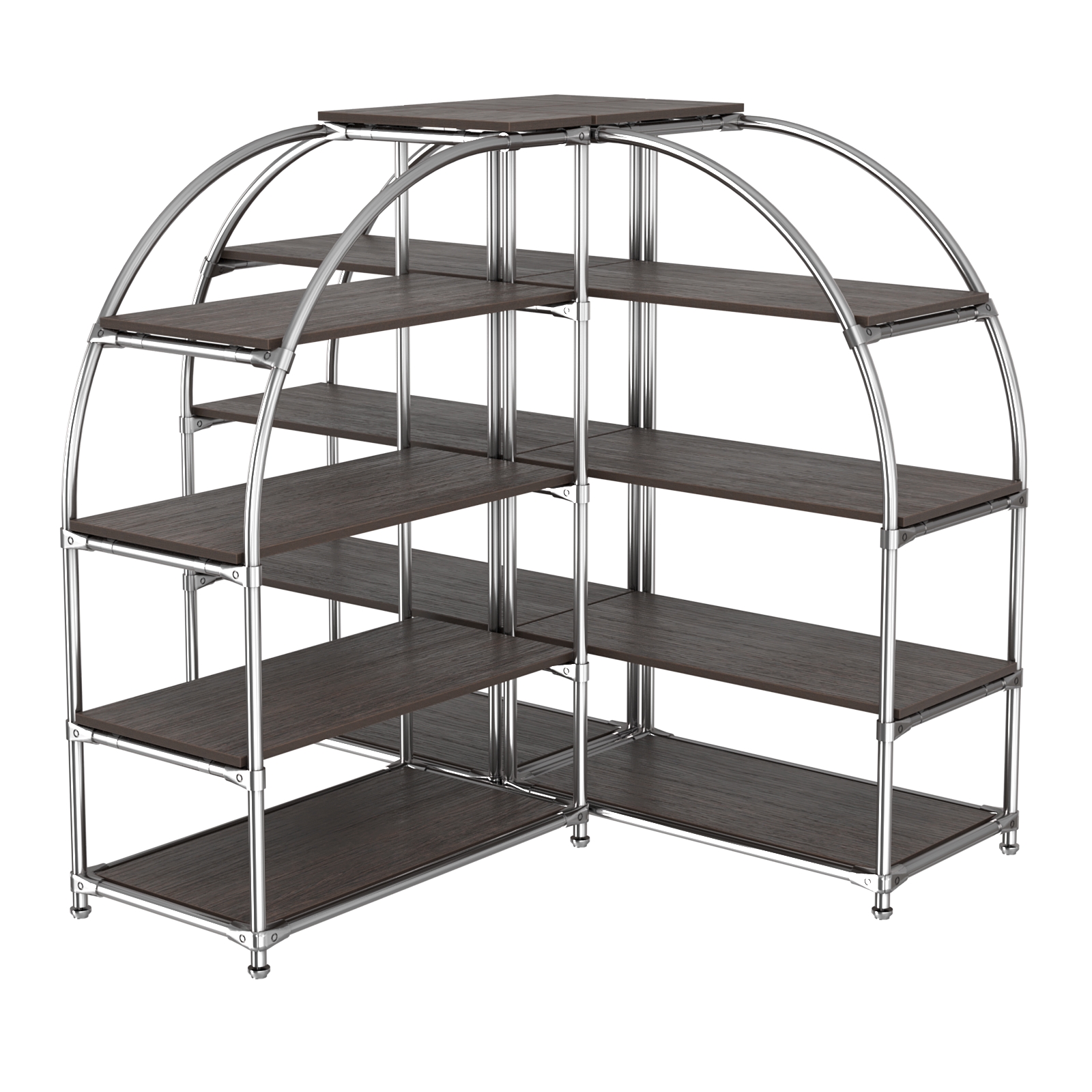 Комбинация стендов TD-06 №2-4 (с полками ДСП 16мм) Дуб Венге