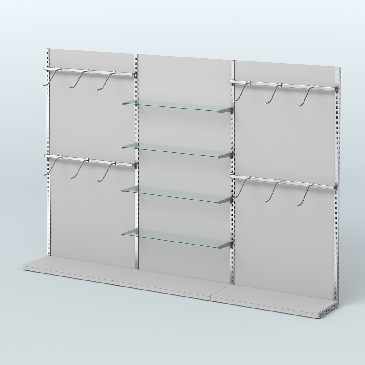 Система ЭЛЕГАНТ №4 пристенная с ДСП (3600 мм) Серый