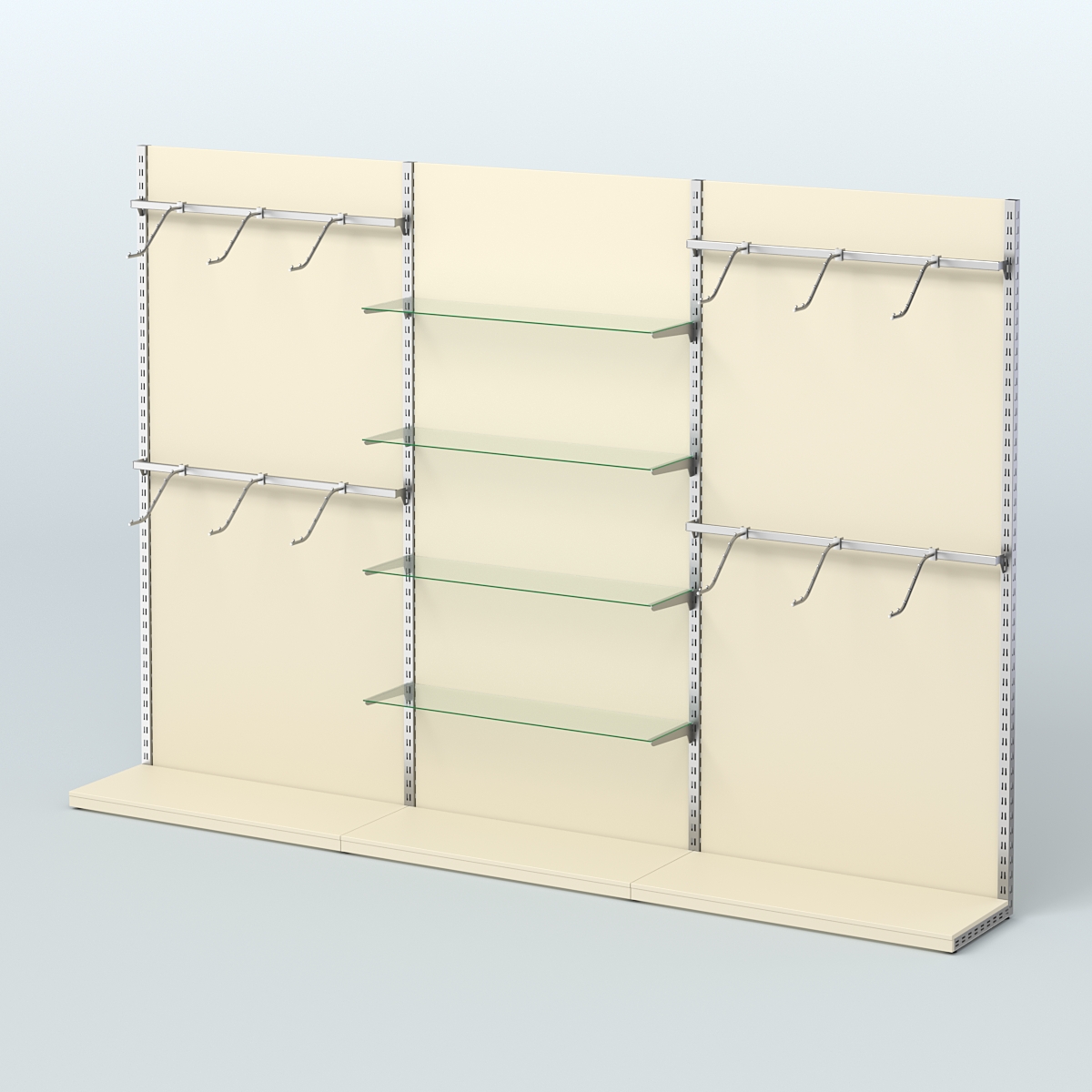 Система ЭЛЕГАНТ №4 пристенная с ДСП (3600 мм) Крем Вайс