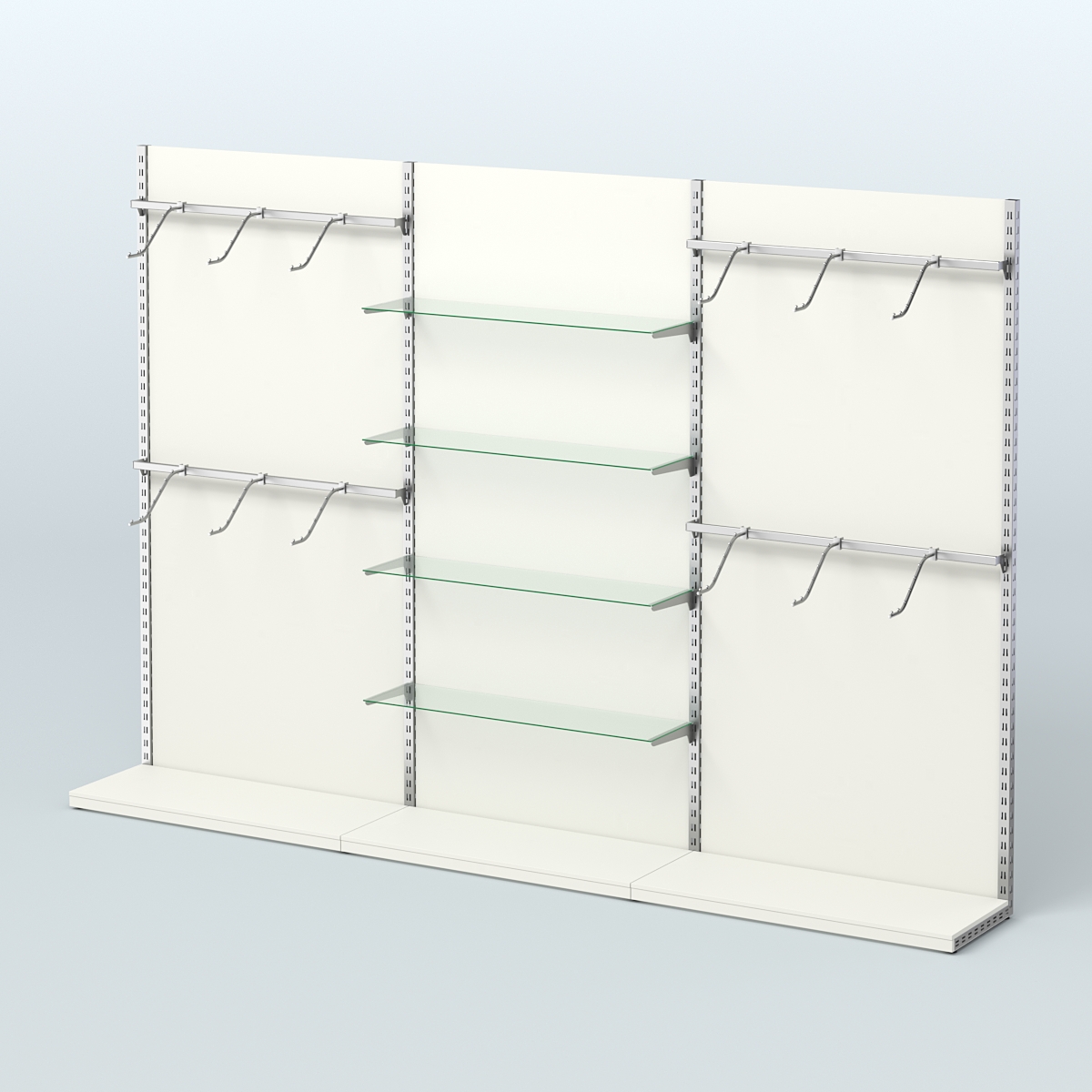 Система ЭЛЕГАНТ №4 пристенная с ДСП (3600 мм) Белый