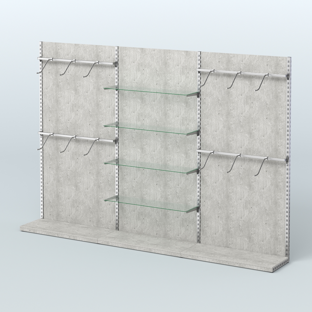 Система ЭЛЕГАНТ №4 пристенная с ДСП (3600 мм) Метрополитан Грей