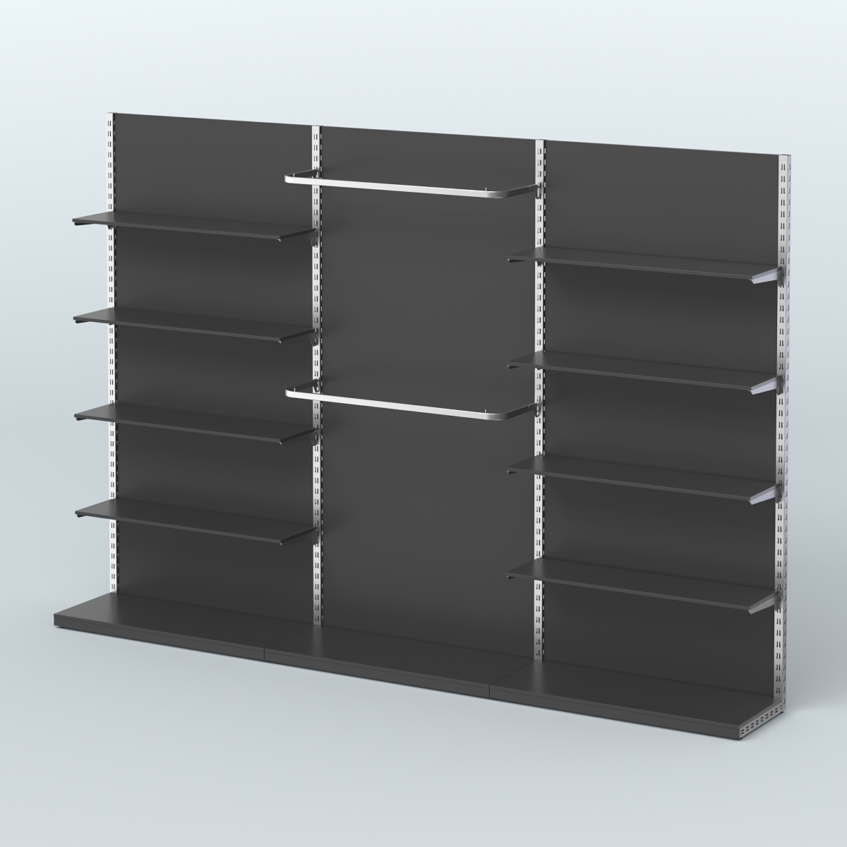 Система ЭЛЕГАНТ №5 пристенная с ДСП (3600 мм) Черный