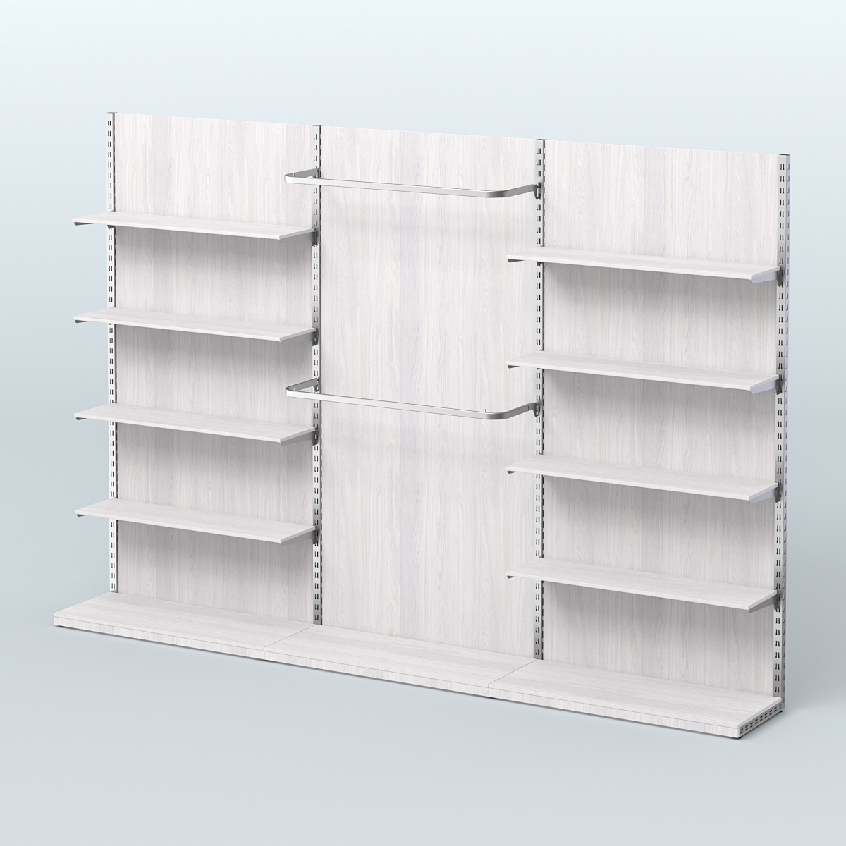 Система ЭЛЕГАНТ №5 пристенная с ДСП (3600 мм) Ясень Анкор светлый