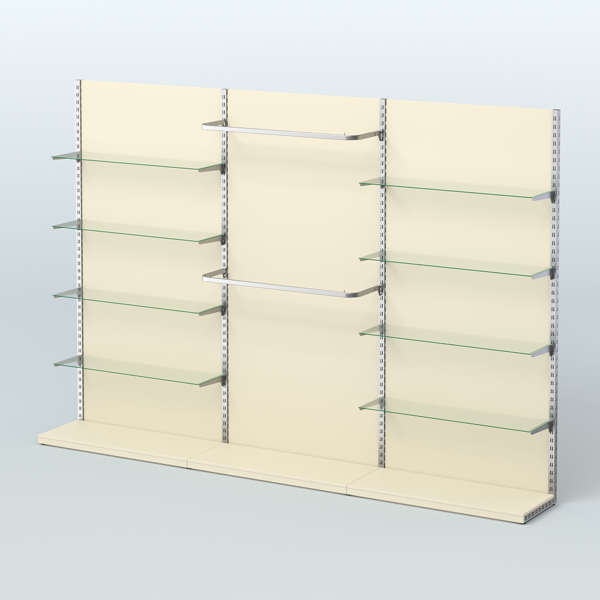 Система ЭЛЕГАНТ №6 пристенная с ДСП (3600 мм) Крем Вайс