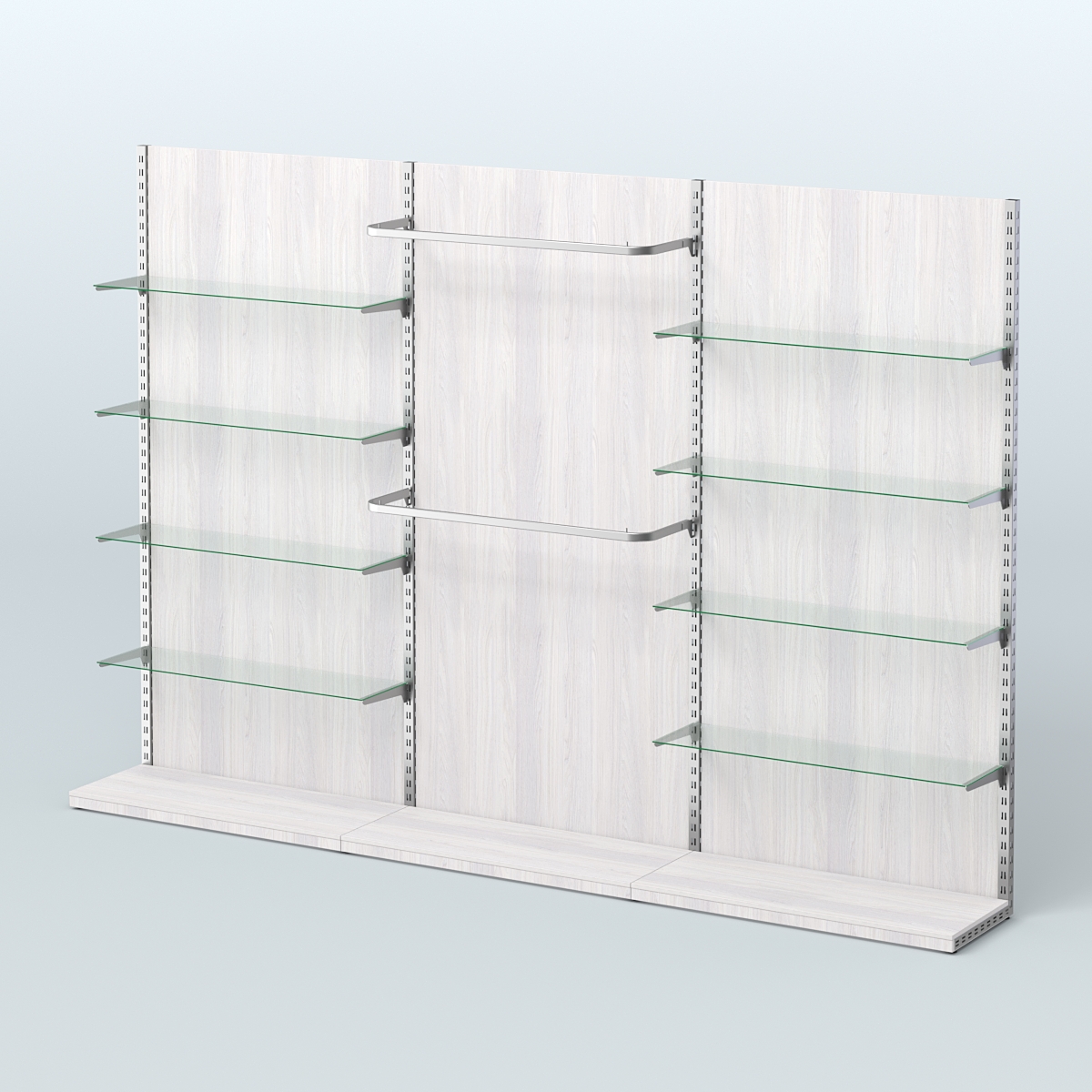 Система ЭЛЕГАНТ №6 пристенная с ДСП (3600 мм) Ясень Анкор светлый