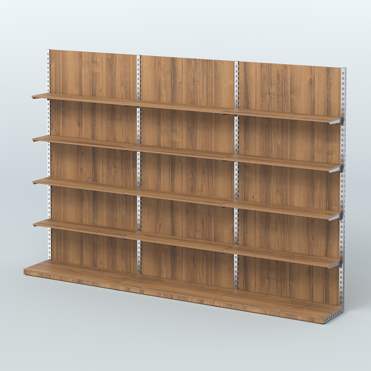 Система ЭЛЕГАНТ №7 пристенная с ДСП (3600 мм) Орех