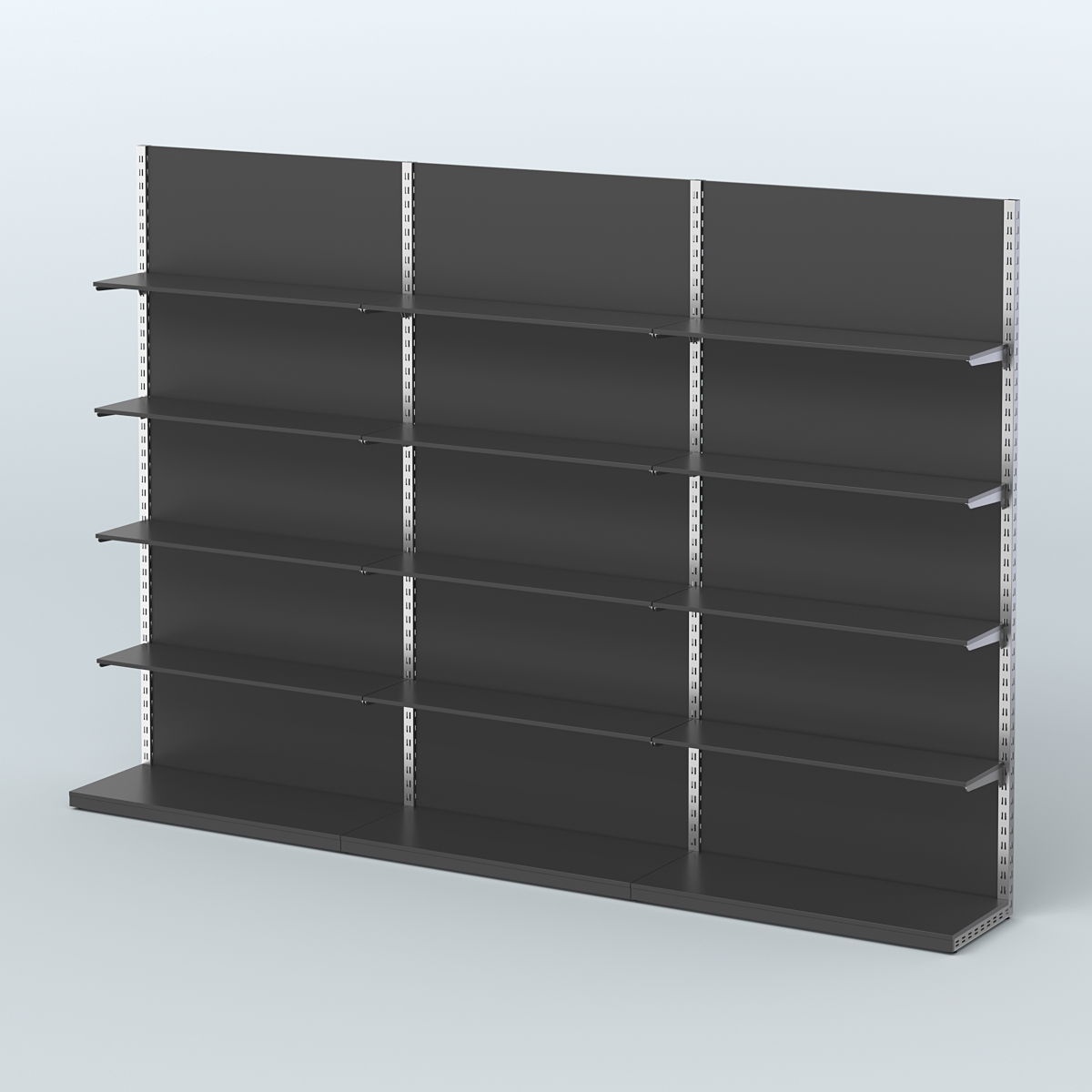 Система ЭЛЕГАНТ №7 пристенная с ДСП (3600 мм) Черный