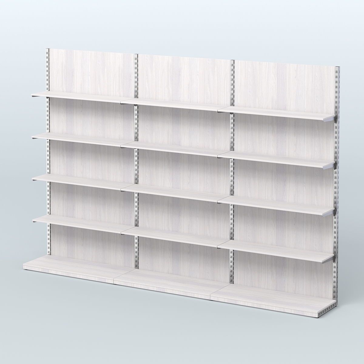 Система ЭЛЕГАНТ №7 пристенная с ДСП (3600 мм) Ясень Анкор светлый