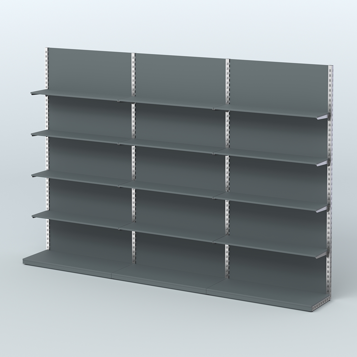 Система ЭЛЕГАНТ №7 пристенная с ДСП (3600 мм) Темно-Серый