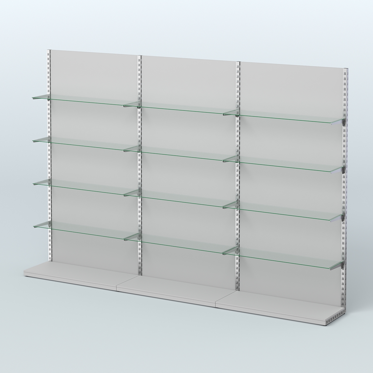 Система ЭЛЕГАНТ №8 пристенная с ДСП (3600 мм) Серый