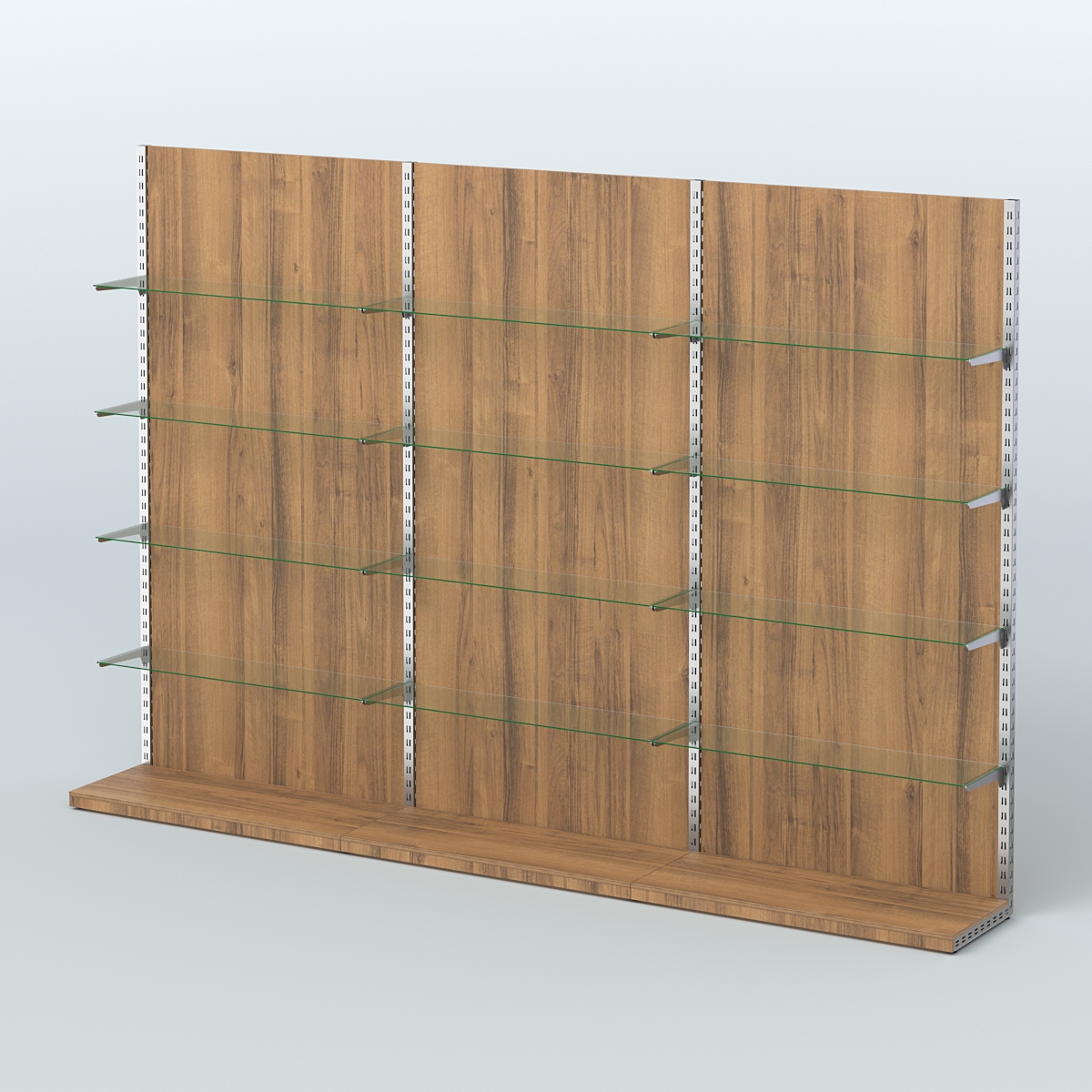 Система ЭЛЕГАНТ №8 пристенная с ДСП (3600 мм) Орех