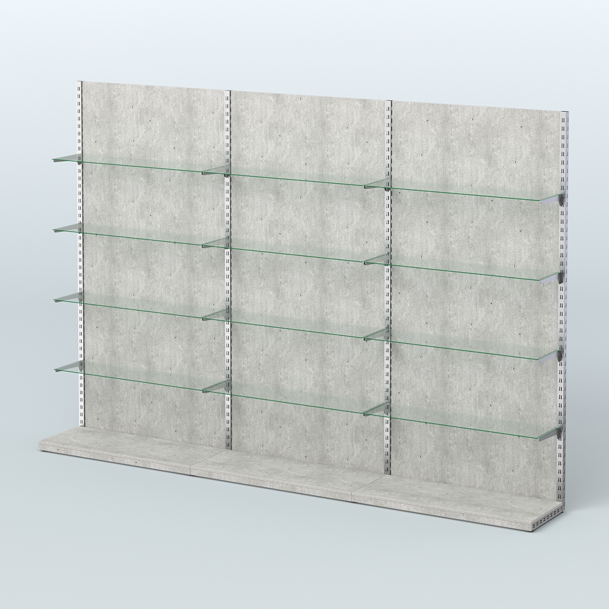 Система ЭЛЕГАНТ №8 пристенная с ДСП (3600 мм) Метрополитан Грей