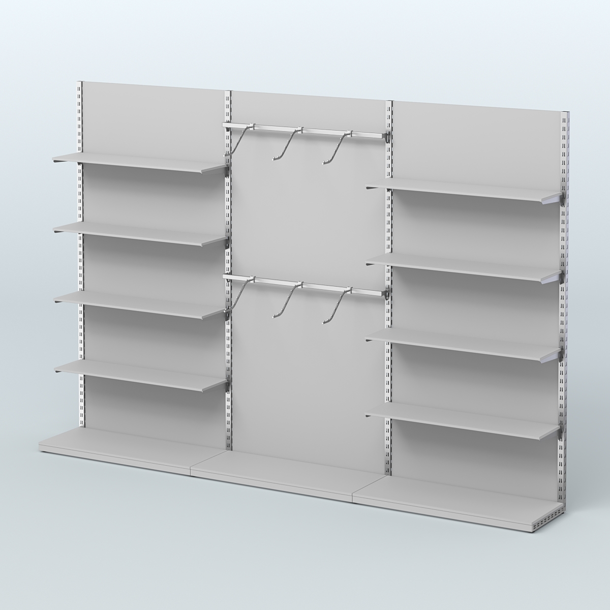 Система ЭЛЕГАНТ №9 пристенная с ДСП (3600 мм) Серый